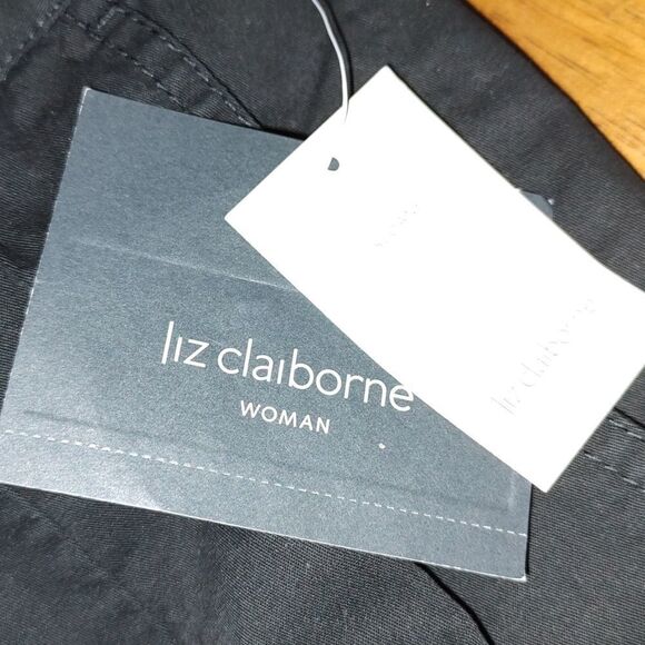 Liz Claiborne Sloane black capris shorts Sz 16W - Picture 5 of 6